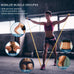 Lianjindun 5-Piece Professional Resistance Bands - Latex-Free, Pilates Workout Bands