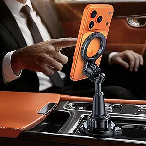 Miracase for MagSafe Car Mount, [Strong Magnetic] 2026 Hands Free Phone Holders for Your Car, Universal Cup Holder Phone Holder for iPhone 17 16 15 14 13 12 Pro Max, Samsung & More Smartphones