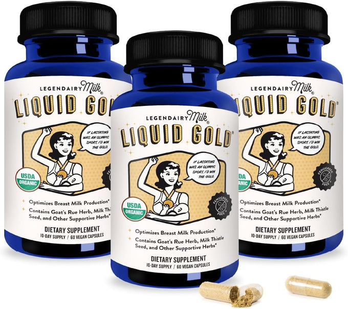 Legendairy Milk Liquid Gold Lactation Support | Lactation Supplement with Organic Goats Rue, Milk Thistle, Shatavari, Fennel, Alfalfa & Anise | Breastfeeding Supplements, 60 Count