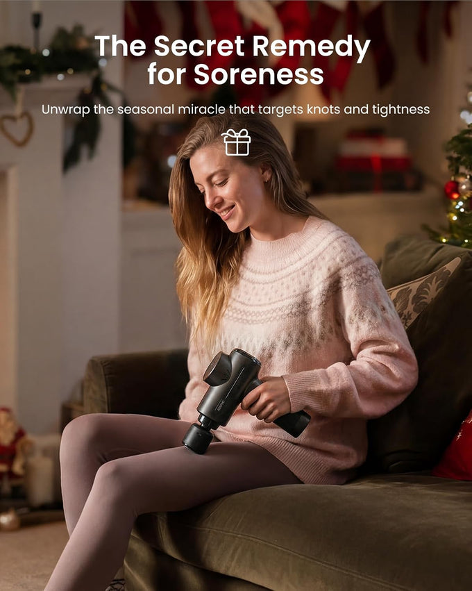 RENPHO Massage Gun with Heat and Cold, FSA Eligible HSA, Valentines Birthday Gifts for Women Men, Portable Percussion Muscle Deep Tissue Massager for Back and Neck, Handheld Massager with Carry Case