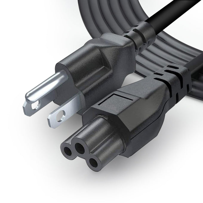 5FT 3 Prong AC Power Cord – Universal Laptop Cable NEMA 5-15P to C5 for Dell, HP, Lenovo, Asus, Acer, Toshiba, Sony