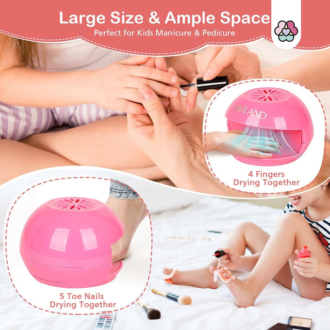 SAVILAND Nail Dryer for Regular Polish: Nail Dryer for Kids Quick Dry Nail Polish Dryer Mini Nail Fan Dryer for Regular Polish Beginners Girls Nail Art Tool Great Gift for Girls