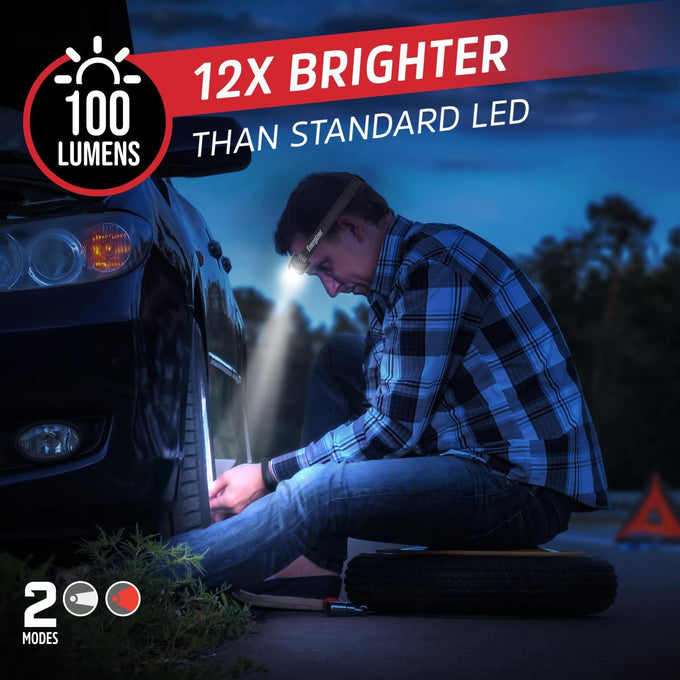 Energizer Universal+ LED Headlamp (2-Pack), Bright Head Lamp for Outdoors, Camping and Emergency Light, IPX4 Water Resistant (Batteries Included)