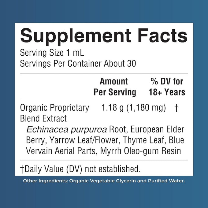 MARYRUTH'S Lymphatic Support Liquid Drops USDA Organic | Herbal Blend with Echinacea & Elderberry | Blue Vervain | Vegan | Alcohol-Free | Non-GMO | 30 Servings