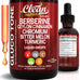 Clean Nutra Berberine with Ceylon Cinnamon Supplement Liquid Drops + Bitter Melon Extract, Glucomannan, Gymnema, Chromium, Turmeric, Organic Panax Ginseng, Moringa