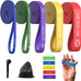 6-Piece Resistance Band Set for Home Workout - Includes Instruction Guide and Carry Bag