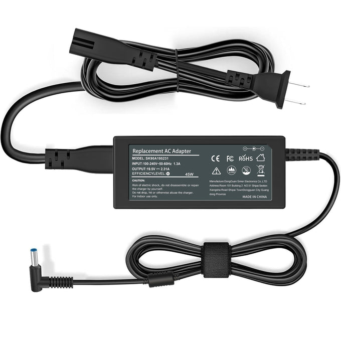 45W 19.5V 2.31A Charger Compatible with HP Laptop Computer, Pavilion x360 11 13 15, Zbook 14u G4 G5 15u 15, Notebook 14 15 17, Stream11 13 14, ProBook, EliteBook Smart Blue Tip Power Adapter