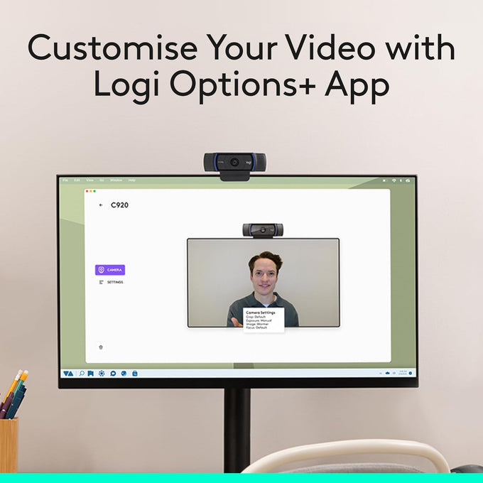 Logitech C920x HD Pro PC Webcam, Full HD 1080p/30fps Video, Clear Audio, HD Light Correction, Works with Microsoft Teams, Google Meet, Zoom, Nintendo Switch 2’s New GameChat Mode, Mac/Tablet- Black