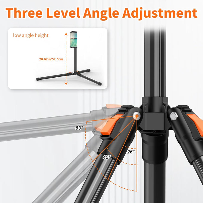 XXZU 72in Tablet Floor Stand Tripod,Tablet Stand Floor with 360° Ball Head,Height Adjustable Floor Stand Holder with Case,Tall Tripod