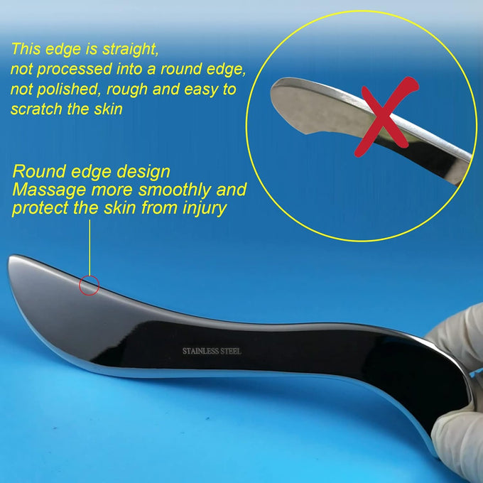 BYYDDIY Stainless Steel Gua Sha Muscle Scraper Tool for Physical Therapy