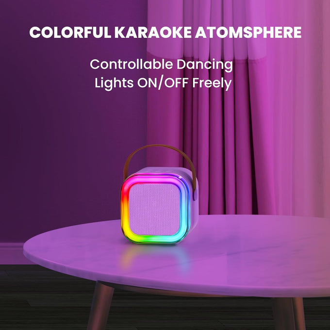 IROO Mini Karaoke Machine for Kids, 2026 TOP Toys Birthday Gifts Ideas for Girls Ages 4, 5, 6, 7, 8, 9, 10, 12+ Years Old, Portable MP3 Player with 2 Wireless Mics for Party