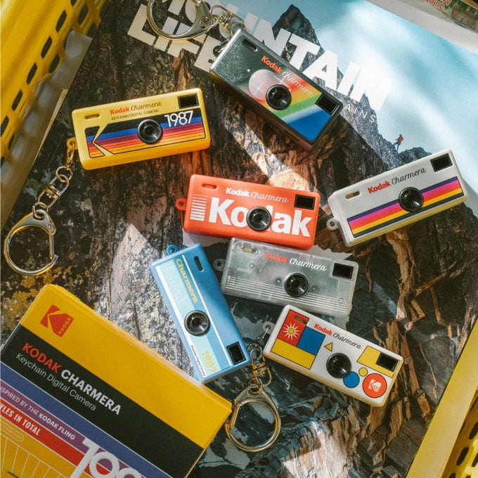 KODAK CHARMERA Keychain Digital Camera Blind Box Single Box (1PC),Mini Camera,Digicam,Video Recording,Bag Charm,Film Simulation Presets,1.6 Megapixels,Micro SD Card Slot,for Beginners Teens and Adults