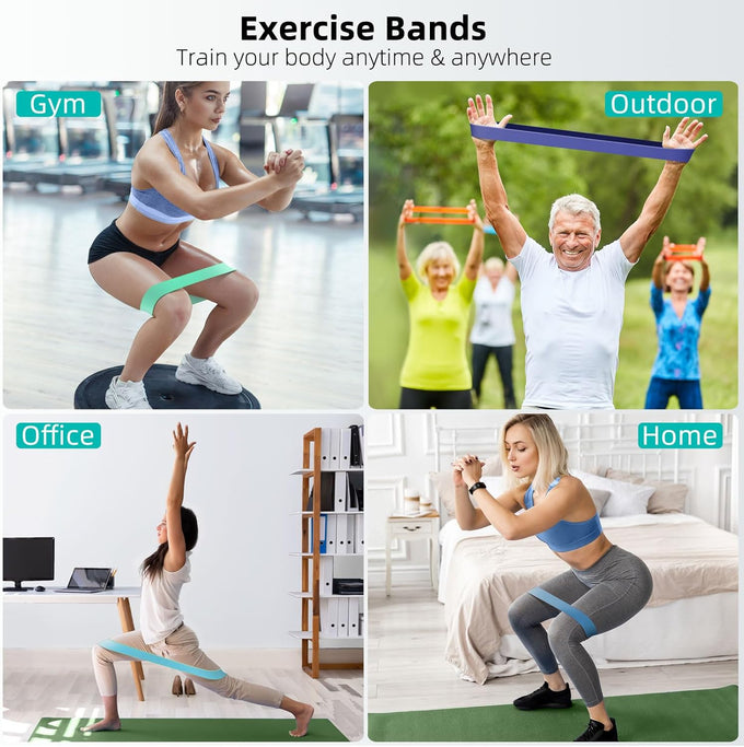 5-Pack Resistance Bands for Strength Training, Stretching, and Rehabilitation