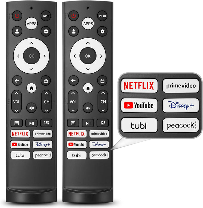 【Pack of 2】 for Hisense TV Remote Replacement, Compatible with Hisense Google UHD ULED QLED 4K Smart TVs