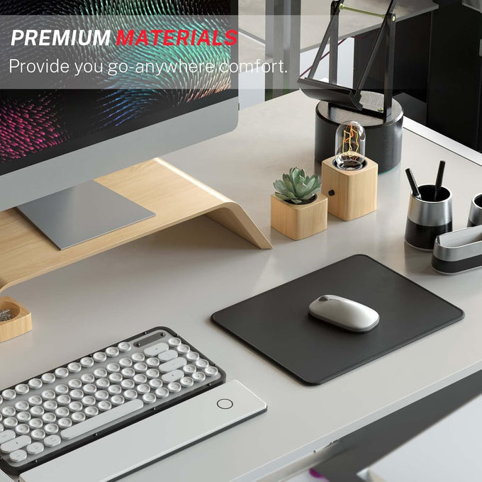 MROCO Mouse Pad 3-Pack [30% Larger] with Anti-Fray Stitched Edges, Premium Waterproof Surface, Non-Slip Rubber Base, Computer & Gaming Mouse Mat for Laptop, Office & Home, 8.5 x 11 in, Black