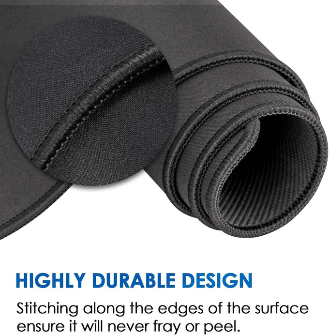 KTRIO Large Gaming Mouse Pad Desk Mat, Superior Micro-Weave Cloth for Precise Mouse Control, Non-Slip Rubber Base, Stitched Edges, Water-Resistant, for Gamer, Office & Home, 31.5" x 11.8" inches