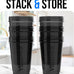 VELOMIX 6-Pack 20oz Protein Shaker Bottles - Leak-Proof, Dishwasher Safe
