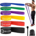 6-Piece Resistance Band Set for Home Workout - Includes Instruction Guide and Carry Bag