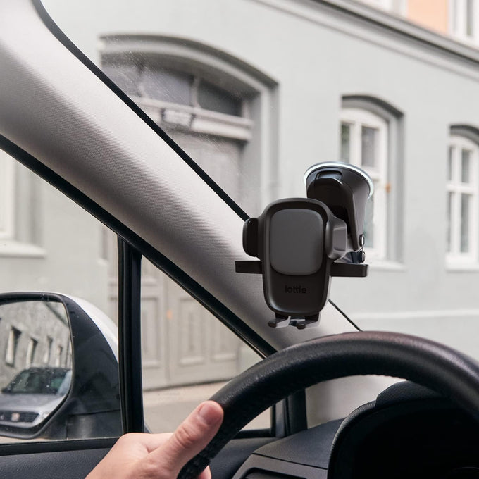 iOttie Easy One Touch Signature Dashboard & Windshield Universal Car Mount Phone Holder Desk Stand with Suction Cup Base and Telescopic Arm for iPhone, Samsung, Google, More Smartphones