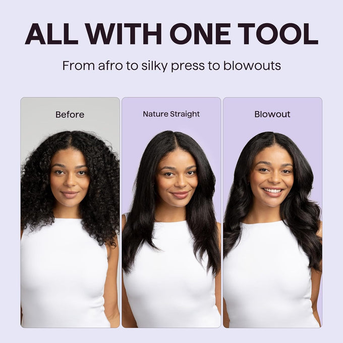 Wavytalk Blowout Boost Thermal Brush, 1.5 inch Heated Round Brush for Blowout Look, Negative Ion Technology, Ceramic Tourmaline, 5 Temperature Settings, Dual Voltage, White