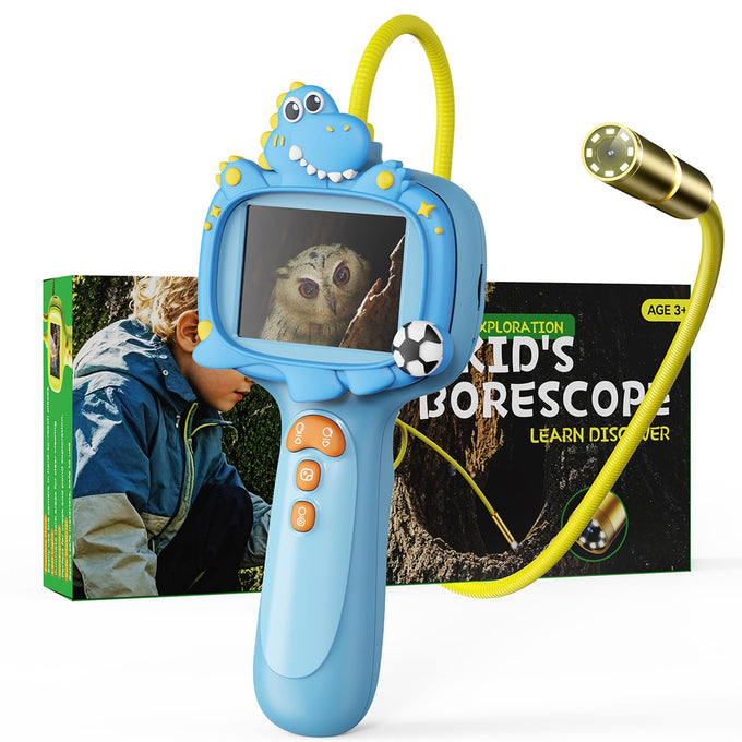 Borescope Camera Toy with Light for Kids - STEM Science Educational Toy for 4 5 6 7 8 9 10 Years Old Boys Girls Birthday Gift, Snake Scope Camera for Outdoor Camping Nature Exploration