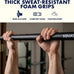 Squatz Adjustable Doorway Pull-Up Bar with Level, Locking Mechanism & Foam Grips