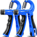 Hand Grip Strengthener 2 Pack - Adjustable Resistance 10-130 lbs, Forearm Exerciser for Muscle Building & Injury Recovery
