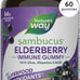 Nature's Way Sambucus Elderberry Gummies, Immune Support Gummy for Adults & Kids Ages 4+ with Black Elderberry Extract, Vitamin C, Vitamin D3, and Zinc*, 60 Gummies