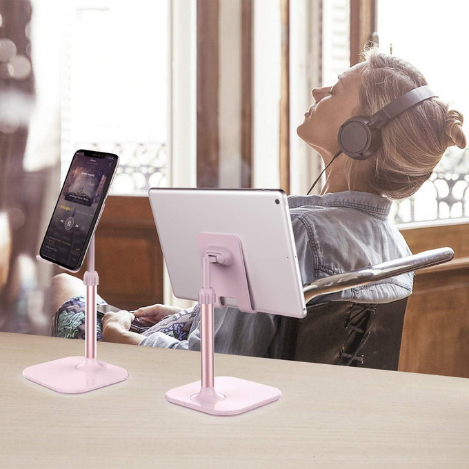 Doboli Cell Phone Stand, Valentine's Day Gifts for Teens Girls Boys Adults Women Men Mom Wife, Phone Stand for Desk, Phone Holder Stand Compatible with iPhone and All Mobile Phones Tablet, Pink