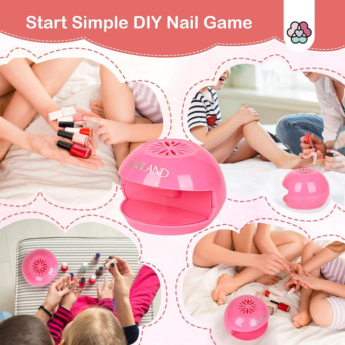 SAVILAND Nail Dryer for Regular Polish: Nail Dryer for Kids Quick Dry Nail Polish Dryer Mini Nail Fan Dryer for Regular Polish Beginners Girls Nail Art Tool Great Gift for Girls