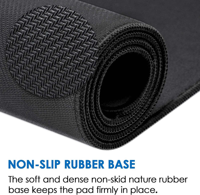 KTRIO Large Gaming Mouse Pad Desk Mat, Superior Micro-Weave Cloth for Precise Mouse Control, Non-Slip Rubber Base, Stitched Edges, Water-Resistant, for Gamer, Office & Home, 31.5" x 11.8" inches