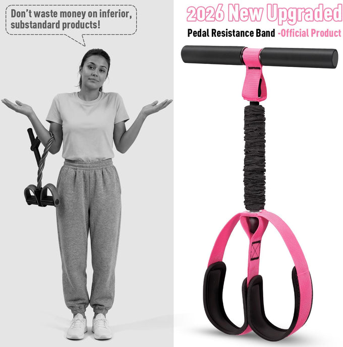 2026 Upgraded Durable Pedal Resistance Band with Handle