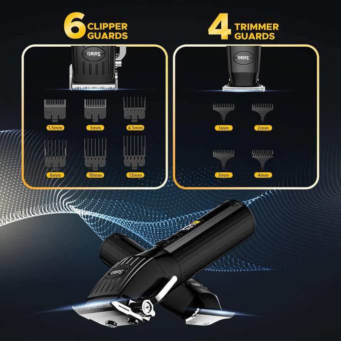 Professional Hair Clippers for Men Cordless Trimmers Kit with LED Display Electric Beard Trimmer for Kid Cordless Beards Trimmer Haircut Grooming Kit Gift for Men Women Barber Kids (Black)