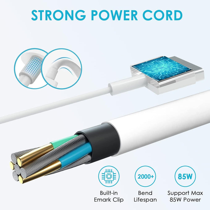 NSPENCM 85W Mac Book Pro Charger, Replacement AC 85w 2T-Tip Connector Power Adapter,Laptop Charger Compatible with MacBook pro & Mac Book Pro 13 inch-15 inch Retina After Mid 2012