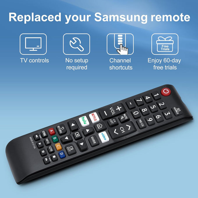 Universal Replacement Remote for Samsung TV, Pack of 2 Compatible with Samsung Smart LED LCD HDTV