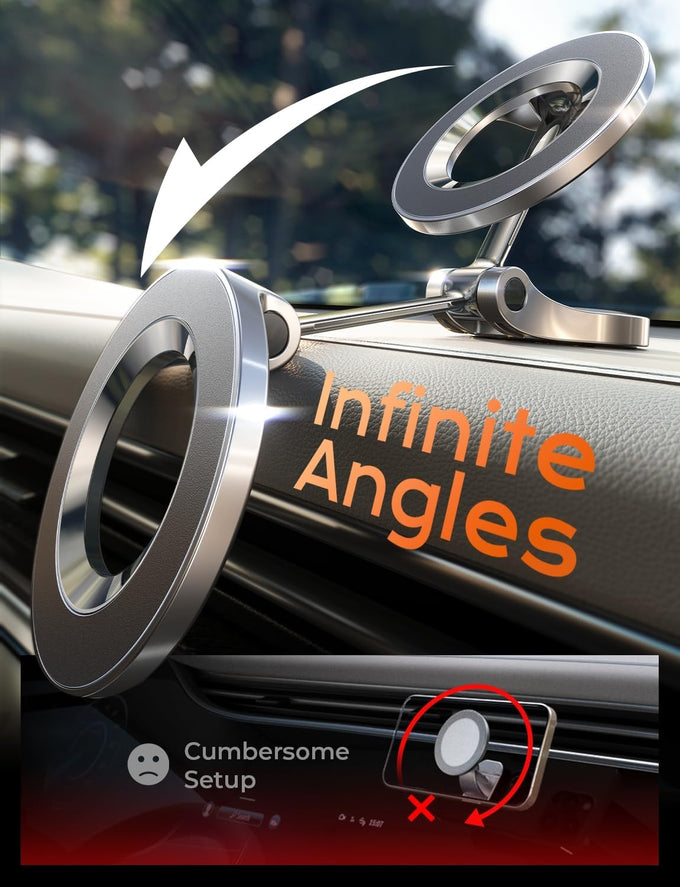 LISEN for MagSafe Car Mount for iPhone 17 PRO MAX, Extra Smal Ultra Magnetic Phone Holder for Car Dashboard, Car Phone Holder, Car Accessories for Women Men, Fit for iPhone17 Pro/Air/Max 16 15 14