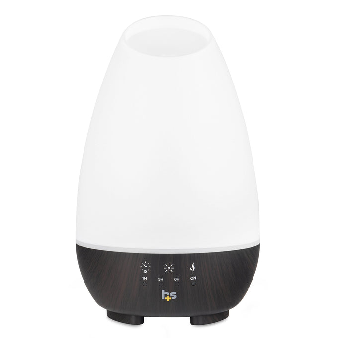 HealthSmart 500ML Essential Oil Diffuser for Large Rooms, Cool Mist Humidifier and Aromatherapy Diffuser, Adjustable Timer, Mist Mode and 7 LED Light Colors, White (Pack of 1)