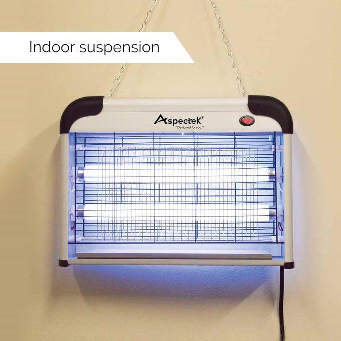 ASPECTEK Insect Killer, Bug Zapper, Powerful 20W Electronic Indoor Fly Zapper for Mosquito, Fungus Gnat, Asian Beetle, Moth, Flying Pests - Indoor Use, Includes 2-Pack Replacement Bulbs