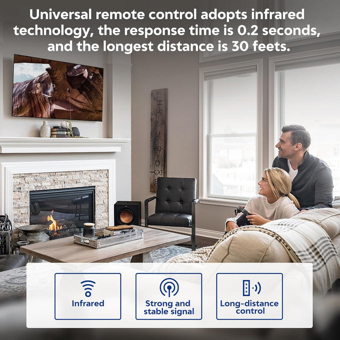 Universal TV Remote Control Compatible with Samsung, LG, Sony, Vizio & More Smart TVs