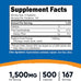 Nutricost Psyllium Husk 1500mg Per Serving, 500 Capsules - Non-GMO & Gluten Free