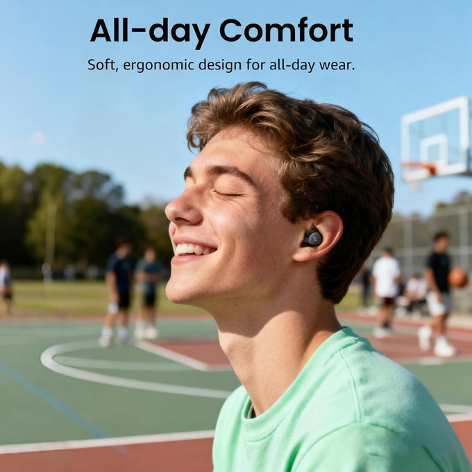 TOZO A1 Wireless Earbuds Bluetooth 5.3 Light Weight in Ear IPX5 Waterproof Headphones 2 Mic for AI Calls, Immersive Premium Sound Bass Headset with Charging Case, 32 Presets EQ Customization via App