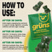 Gruns Adults Super Greens Gummies, Multivitamin Superfood Gummy Bears, Spirulina, Chlorella, Prebiotics & Fiber Gummies for Digestive Health, Adaptogens Supplement, 20 Vitamins & Minerals, 10 Count
