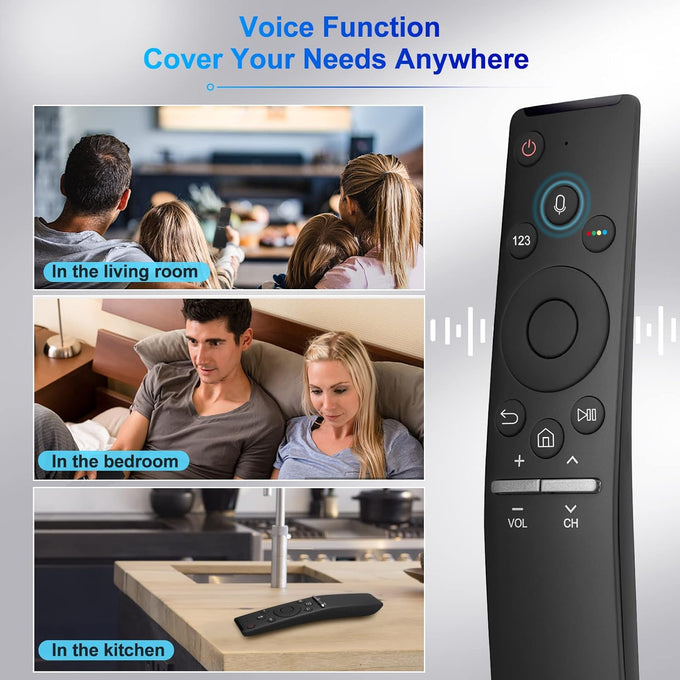Voice Replacement for Samsung-Smart-TV-Remote, New Upgraded BN59-1266A for Samsung Remote Control with Voice Function. 1-Year Warranty.