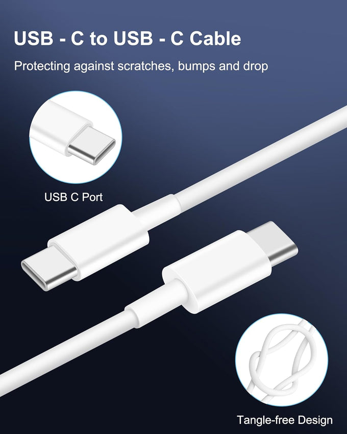 WODENTA for iPhone 17/16/15 Pro Max Car Charger, 67W 3-Port Fast USB C Car Charger Power Cigarette Lighter Adapter with 3FT USB C to C Cable for iPhone 17/17 Pro/Air/16/15 Pro Max/Plus/16e, iPad