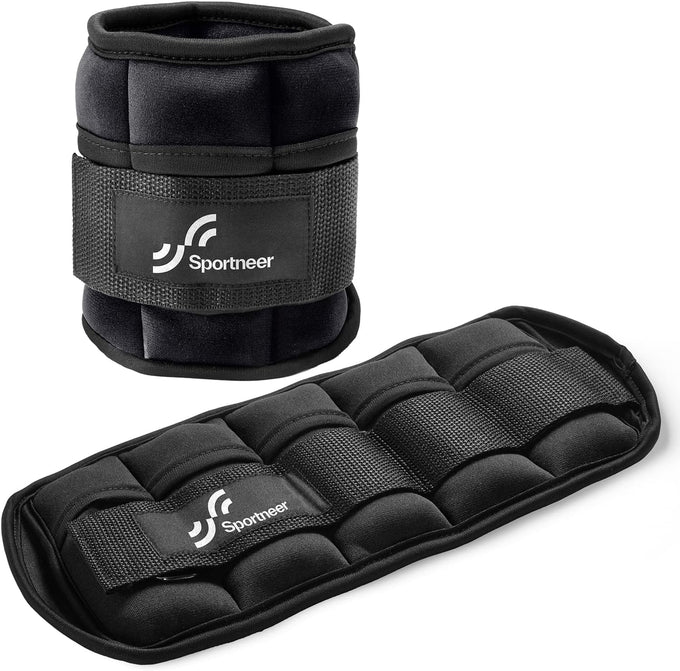 Sportneer Adjustable Ankle Weights 7 lbs - Strength Training for Yoga, Walking, Running