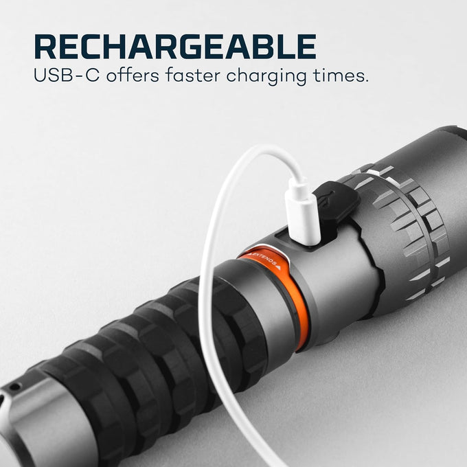 NEBO SLYDE KING Flashlight | High Lumens, Rechargeable COB Work Light & LED Flashlight, Waterproof, Magnetic Base, Great for Camping & Hunting, Includes Charging Cable