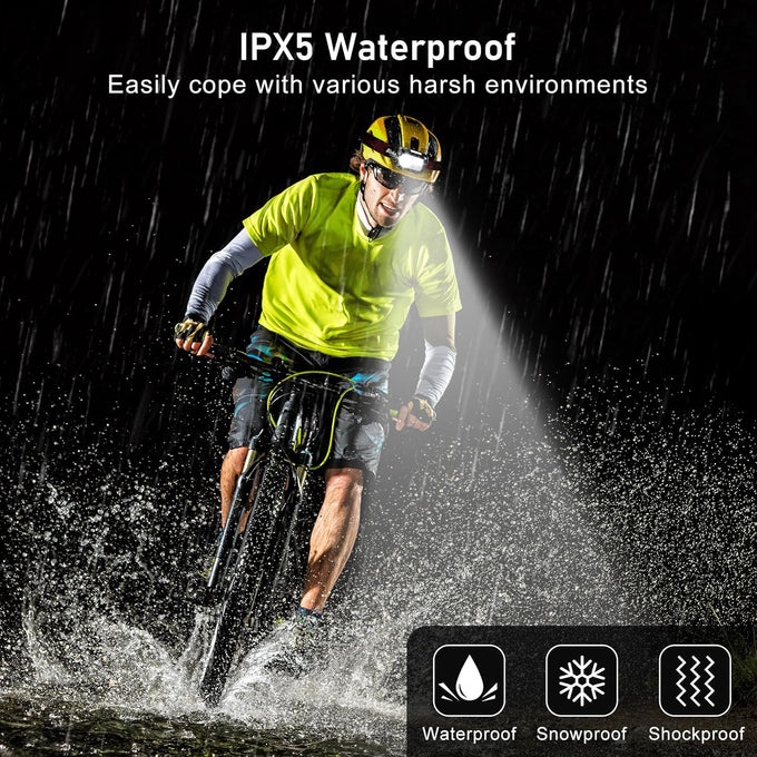 Blukar LED Headlamp Rechargeable,2000L Super Bright Headlight with Motion Sensor -Dimmable Brightness,8 Modes,Spotlight&Floodlight&Red Light Combination,IPX5 Waterproof for Hiking,Camping - 2 Pack