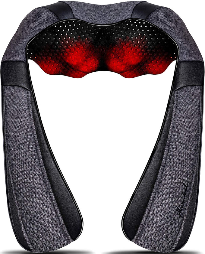 Mirakel Neck & Back Massager with Heat – Shiatsu Electric Kneading Massager, Ergonomic Design, Full-Body Comfort and Relaxation, Perfect Christmas Gift for Women, Men, Mom, Dad