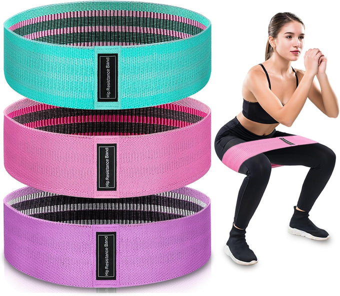 3-Level Fabric Resistance Bands for Strength Training, Rehab, Yoga