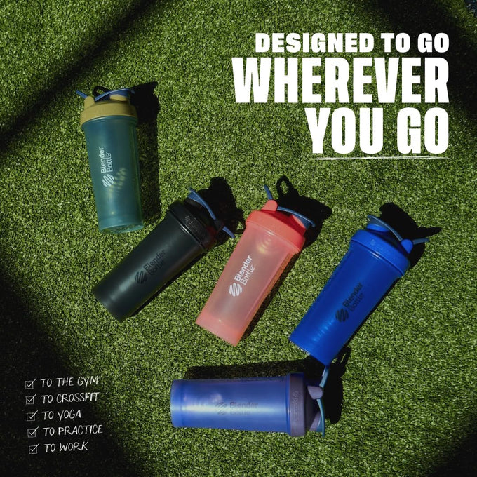 BlenderBottle Classic V2 Shaker Bottle, 20oz, Clear/Black